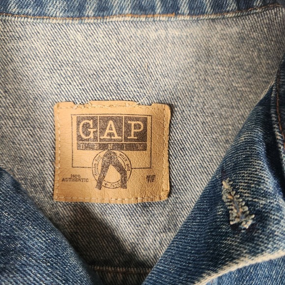 Gap Workforce Denim Vintage Jean Jacket Adult S Rustic Western Farmcore - Picture 2 of 7